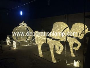 led outdoor christmas decoration horse carriage