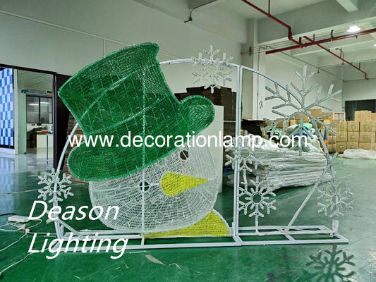 Christmas Snowman Yard Garden Decor LED Lights Display