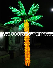outdoor lighted palm trees