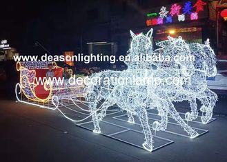 christmas horse lighted carriage