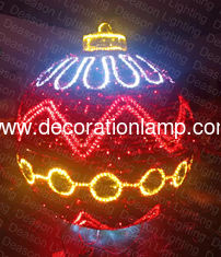 Giant Outdoor Christmas LED Big Ball 3D Motif Light For Lighting Display