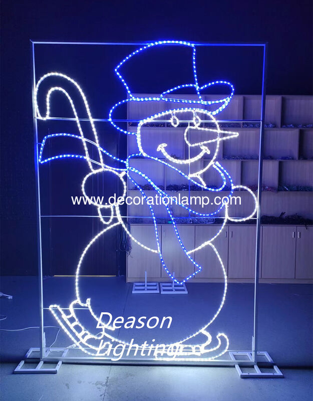 Giant outdoor wire lighted snowman   snowman lighted outdoor christmas decorations