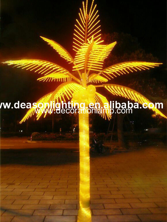 led artificial decorative outdoor lighted palm tree