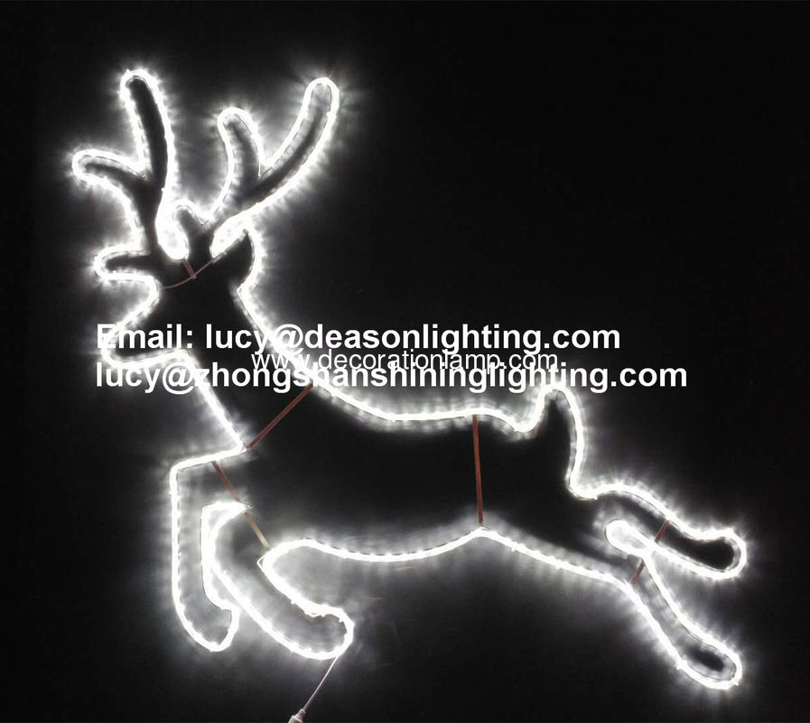 christmas running reindeer lights