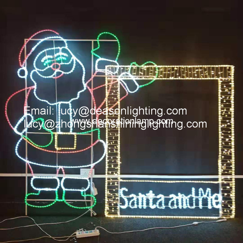 wire frame christmas light motif