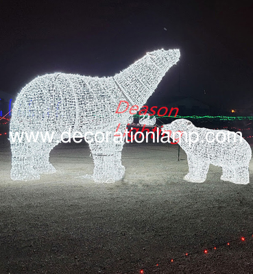 Oso polar con luces de Navidad