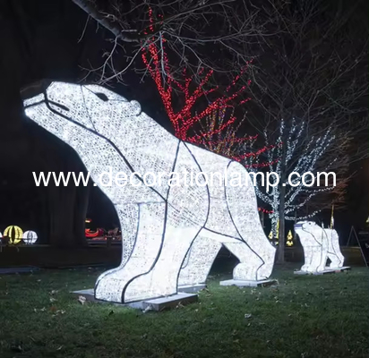 Iluminación de la decoración de Navidad del oso polar