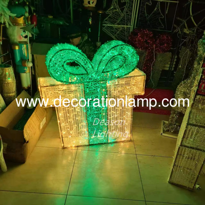 3d LED caja de regalo de Navidad luz de motivo