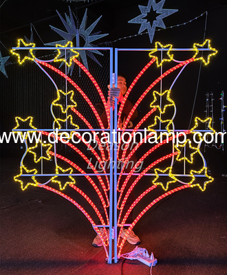 Lámparas para exterior, decoraciones de postes, luces con motivo navideño