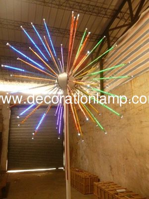 Luz de fuegos artificiales al aire libre que cambia de color