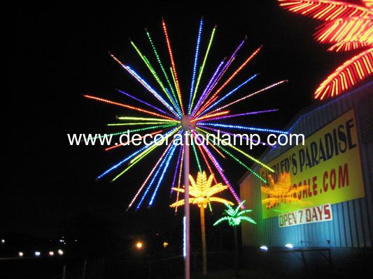 Decoración de Año Nuevo Fuegos artificiales Luz de Navidad gran calle paisaje Luz para la iluminación navideña